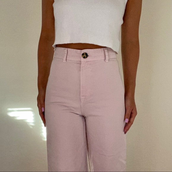 Wide Leg Pastel Pink Pants - Picture 3 of 7
